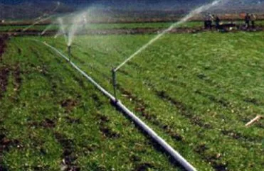 Rigid PVC pipe in a sprinkler irrigation system